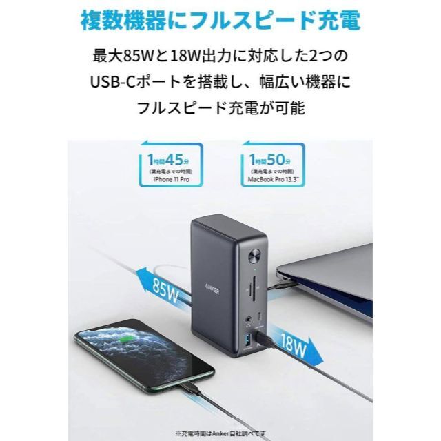 Anker(アンカー)の4480 ANKER PowerExpand 13-in-1 USB-CDock スマホ/家電/カメラのPC/タブレット(PC周辺機器)の商品写真