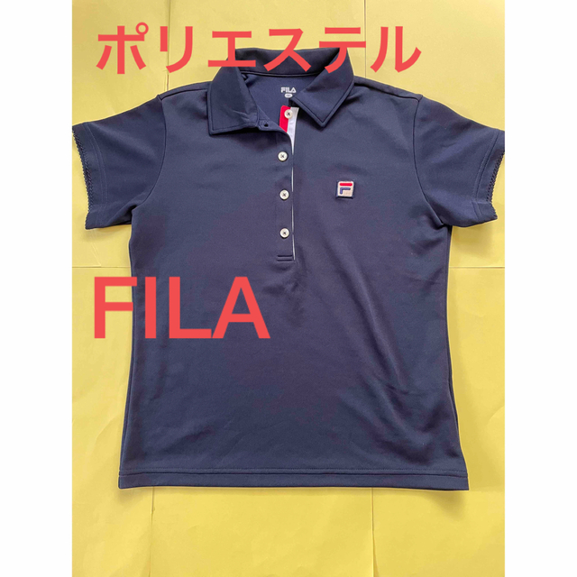 FILA(フィラ)のフィラ　FILA ポロシャツ　半袖　ネイビー　Ｍ　トレーニング　ポリエステル スポーツ/アウトドアのテニス(ウェア)の商品写真