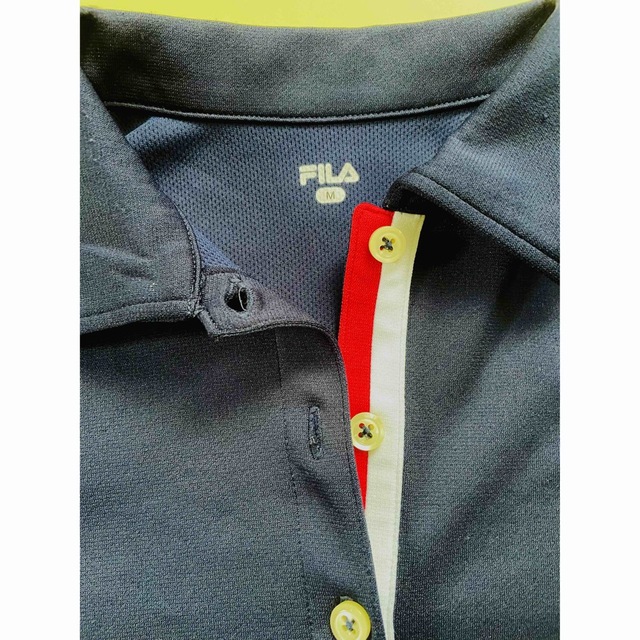 FILA(フィラ)のフィラ　FILA ポロシャツ　半袖　ネイビー　Ｍ　トレーニング　ポリエステル スポーツ/アウトドアのテニス(ウェア)の商品写真