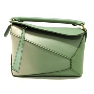 美品】ロエベ ハンドバッグ ショルダーバッグ 若草色 パステルグリーン