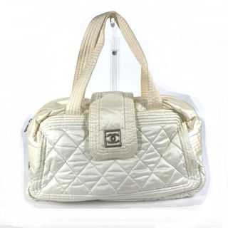 シャネル(CHANEL)のシャネル CHANEL CC ココマーク キルティング A29853 スポーツ カバン ショルダーバッグ 肩掛け ボストンバッグ ナイロン ホワイト(ボストンバッグ)