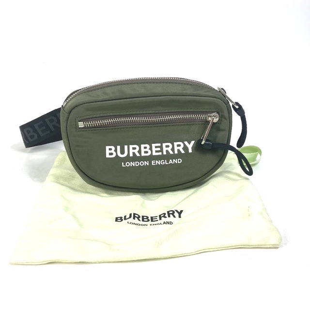 バーバリー BURBERRY ロゴ 8014524 ショルダーバッグ ウエストバッグ ウエストポーチ カバン ボディバッグ ナイロン カーキ 未使用