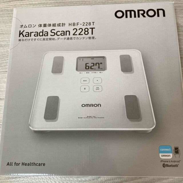 OMRON(オムロン)のさくら様専用オムロン 体重計 HBF-228T-SW スマホ/家電/カメラの美容/健康(体重計/体脂肪計)の商品写真