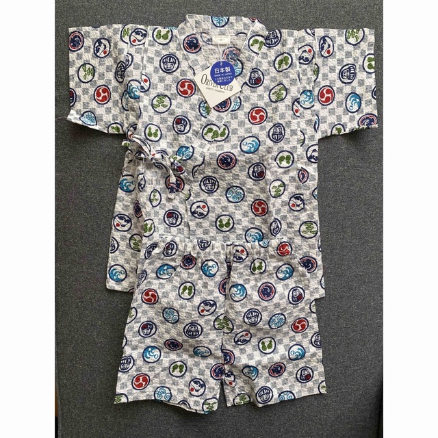 【新品】甚平　千鳥柄　95 キッズ/ベビー/マタニティのキッズ服男の子用(90cm~)(甚平/浴衣)の商品写真