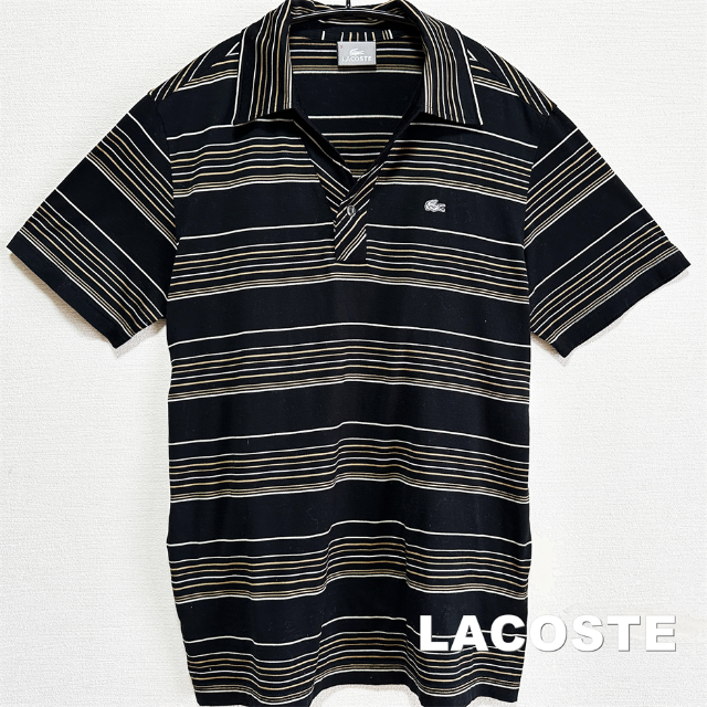 LACOSTE(ラコステ)の【LACOSTE】ラコステ 胸ワニ白ロゴ スキッパーシャツ Lサイズ レディースのトップス(シャツ/ブラウス(半袖/袖なし))の商品写真