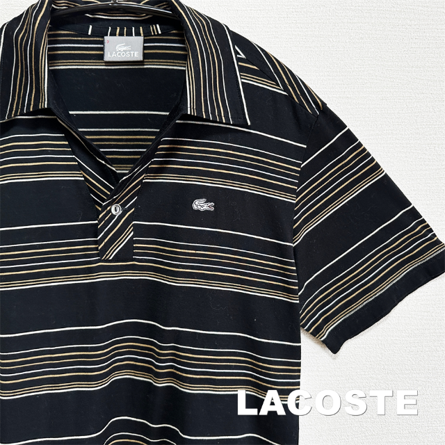 LACOSTE(ラコステ)の【LACOSTE】ラコステ 胸ワニ白ロゴ スキッパーシャツ Lサイズ レディースのトップス(シャツ/ブラウス(半袖/袖なし))の商品写真