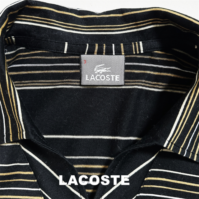 LACOSTE(ラコステ)の【LACOSTE】ラコステ 胸ワニ白ロゴ スキッパーシャツ Lサイズ レディースのトップス(シャツ/ブラウス(半袖/袖なし))の商品写真