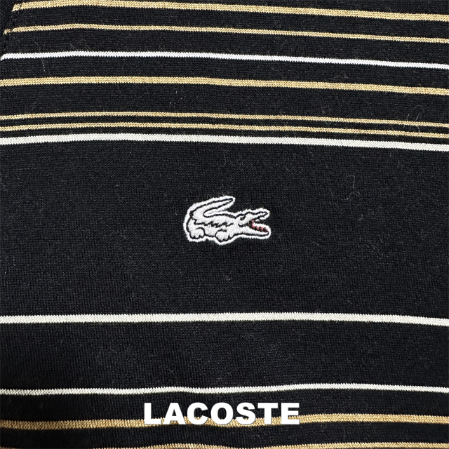 LACOSTE(ラコステ)の【LACOSTE】ラコステ 胸ワニ白ロゴ スキッパーシャツ Lサイズ レディースのトップス(シャツ/ブラウス(半袖/袖なし))の商品写真