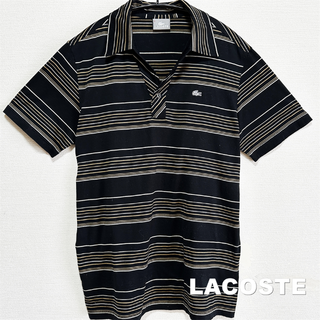 ラコステ(LACOSTE)の【LACOSTE】ラコステ 胸ワニ白ロゴ スキッパーシャツ Lサイズ(シャツ/ブラウス(半袖/袖なし))