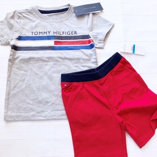 トミーヒルフィガー(TOMMY HILFIGER)の24m90cm  半袖　2点セット　トミーヒルフィガー(Tシャツ/カットソー)