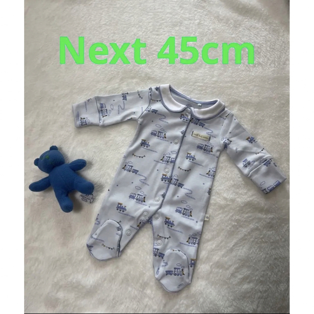 NEXT(ネクスト)のミカりん様専用Next45cmトレインオールインワン2.3Kg キッズ/ベビー/マタニティのベビー服(~85cm)(カバーオール)の商品写真