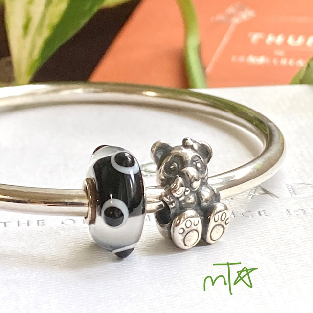 Trollbeads Panda Dot Beads イタリア限定 レディースのアクセサリー(チャーム)の商品写真