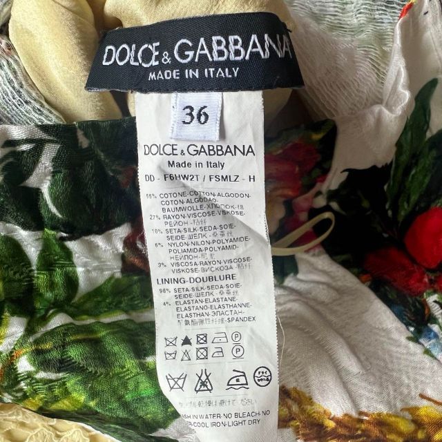 【美品】DOLCE\u0026GABBANA ドッキングワンピース レース 花柄 36