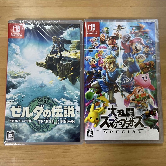 ゲームソフトゲーム機本体新品 未開封 大乱闘スマッシュブラザーズ ゼルダの伝説 Switchソフト2点