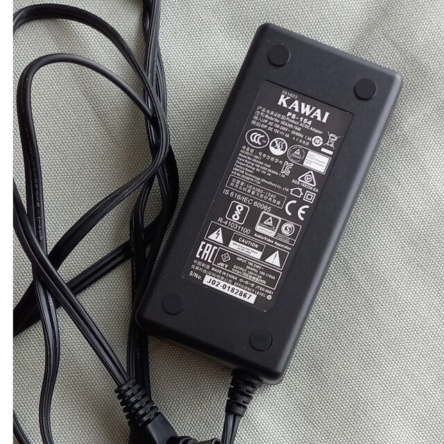 KAWAI　カワイ　電源アダプター　純正　PS-154 楽器の鍵盤楽器(電子ピアノ)の商品写真