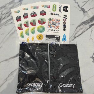 ギャラクシー(Galaxy)のGALAXY*ギャラクシー*ノベルティ*巾着ポーチ2個＆ステッカー4枚セット(ノベルティグッズ)