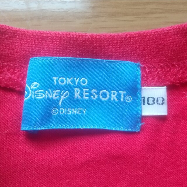 Disney(ディズニー)のディズニー Tシャツ 赤 100 キッズ/ベビー/マタニティのキッズ服女の子用(90cm~)(Tシャツ/カットソー)の商品写真