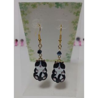 【ハンドメイド】猫ちゃん ピアス 黒猫(ピアス)