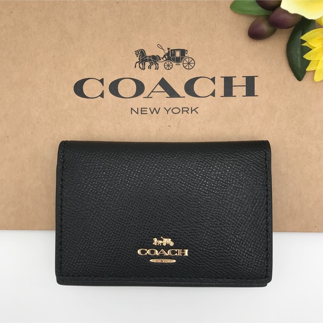 COACH 大人気！！ ビジネスカードケース ブラック 名刺入れ 男女共用 新品