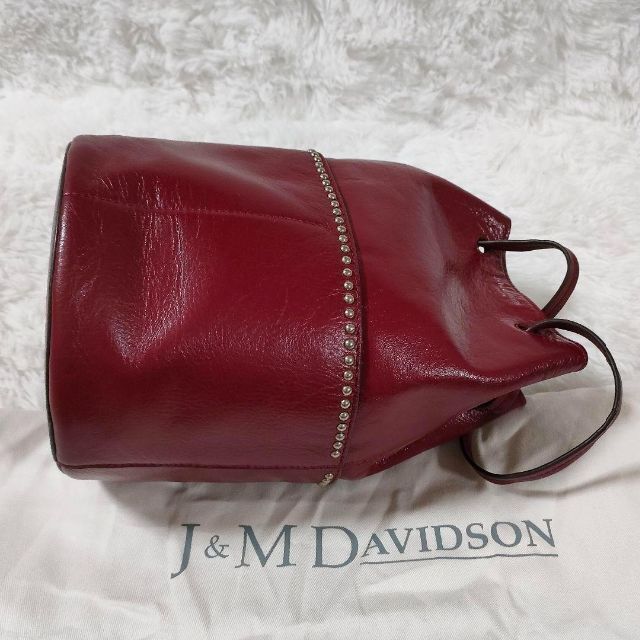 美品  J&M DAVIDSON レザー 巾着型 トートバッグ ハンドバッグ