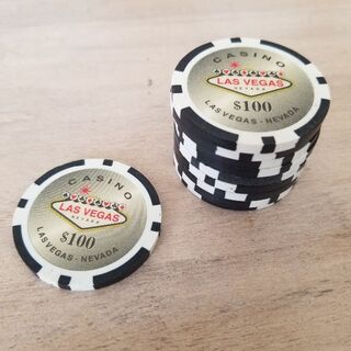 LASVEGAS casino chips　$100 カジノチップ10枚セット(その他)
