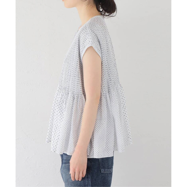 JOURNAL STANDARD(ジャーナルスタンダード)のmaison de soil DOT PATCHWORK GATHER TOP レディースのトップス(シャツ/ブラウス(半袖/袖なし))の商品写真