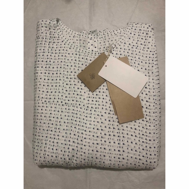 JOURNAL STANDARD(ジャーナルスタンダード)のmaison de soil DOT PATCHWORK GATHER TOP レディースのトップス(シャツ/ブラウス(半袖/袖なし))の商品写真