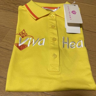 VIVA HEART - 新品ビバハートポロシャツ　レディースゴルフウェア　イエローポロシャツ　女子ゴルフ