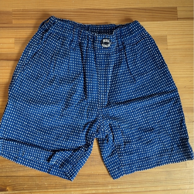 F.O.KIDS(エフオーキッズ)のF.O.KIDS　刺し子　ハーフパンツ　100 キッズ/ベビー/マタニティのキッズ服男の子用(90cm~)(パンツ/スパッツ)の商品写真