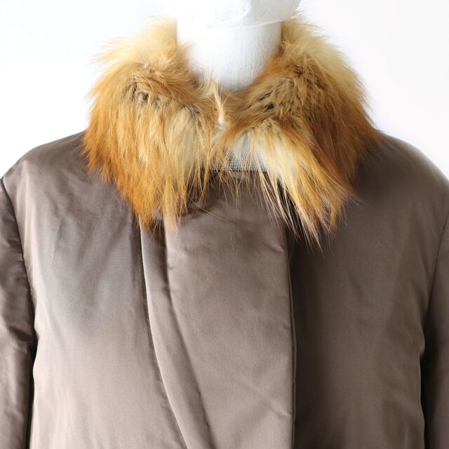 美品☆BRUNELLO CUCINELLI ブルネロクチネリ 襟FOXファー付き