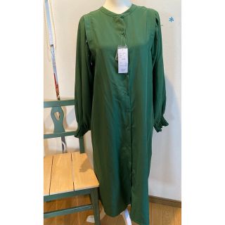 しまむら - しまむら グリーンロングシャツ ワンピース Lの通販 by