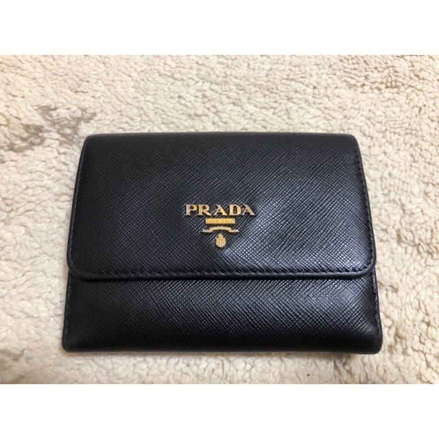 PRADA プラダ　サフィアーノ　財布　二つ折り財布　ピンク　バイカラー