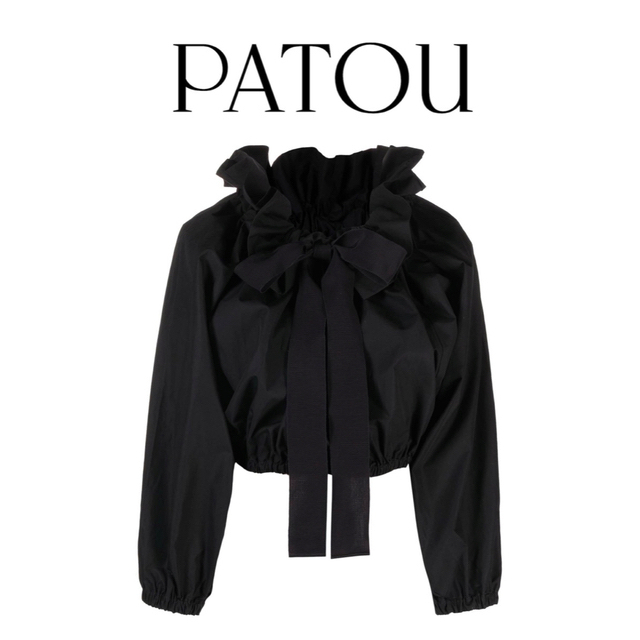 【新品】PATOU パトゥ ロングスリーブ グロップド トップ ブラック M