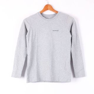 モンベル(mont bell)のモンベル 長袖Tシャツ クルーネック 無地 トップス トレッキング アウトドア スポーツウェア レディース XSサイズ グレー mont-bell(Tシャツ(長袖/七分))