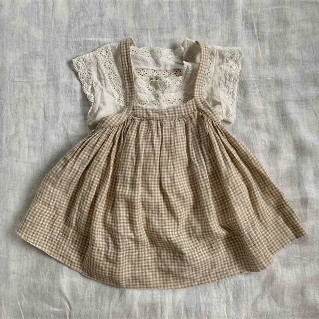 Soor Ploom ＊チェック＊吊りスカート＊4yアポリナ