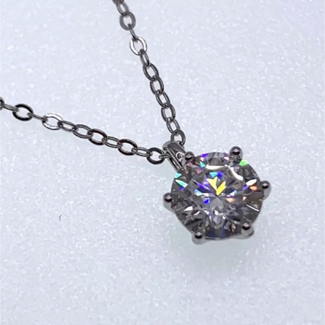 新品 GRA モアサナイト 1.0ct 18K ネックレス E232