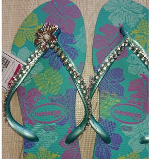 ハワイアナス(havaianas)のhavaianas ビーチサンダル 35,36 新品 キラキラ(ビーチサンダル)