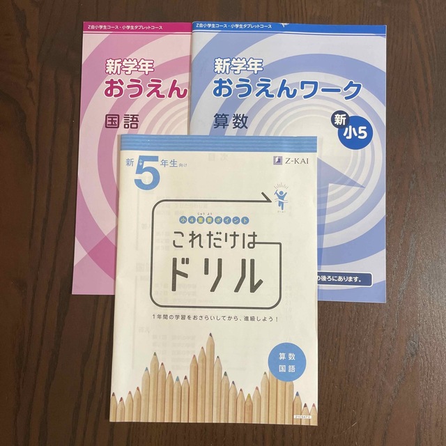 【Z会】新小5 算数国語 ワーク エンタメ/ホビーの本(語学/参考書)の商品写真