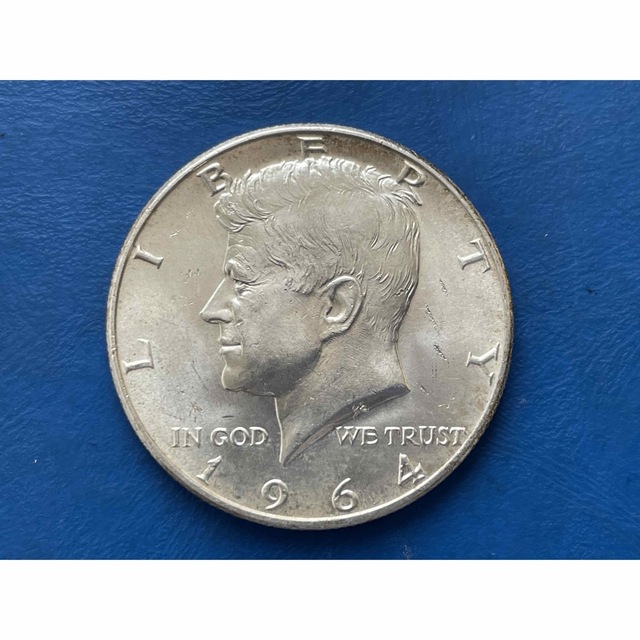 1964年、1965年アメリカケネディハーフダラー銀貨2枚セット美品