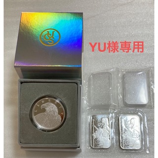 【YU様専用】ビットコイン1oz銀貨、ウナとライオン1oz銀バーカプセル付き×2(金属工芸)
