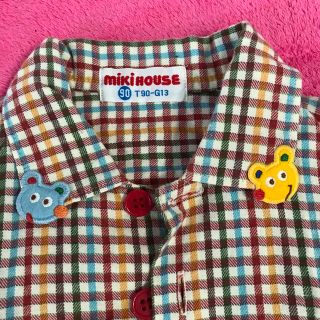 ミキハウス(mikihouse)のミキハウス　MIKIHOUSE  チェック　長袖　　シャツ　コットン　プッチー(Tシャツ/カットソー)