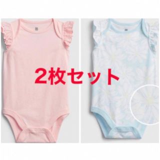 ベビーギャップ(babyGAP)の【新品未使用】babyGAP  ベビーギャップ　ロンパース　半袖　80(ロンパース)