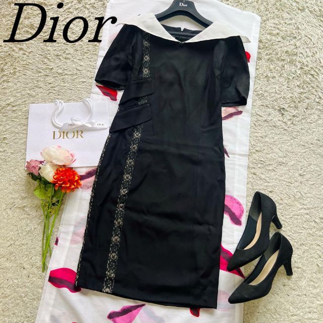 Christian Dior《店頭完売》CDロゴワンピース 白 ラフシモンズ期