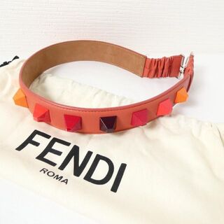 FENDI - 極美品 フェンディ レザー スタッズ ベルト ストラップ