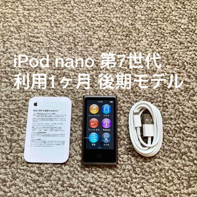 iPod(アイポッド)のiPod nano 第7世代 16GB Apple アップル アイポッド 本体 スマホ/家電/カメラのオーディオ機器(ポータブルプレーヤー)の商品写真