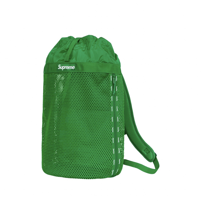 SUPREME mesh backpack green