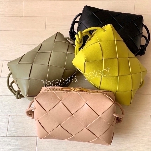 えみちん 様♡●leather largeBraided バッグYELLOW● レディースのバッグ(ショルダーバッグ)の商品写真