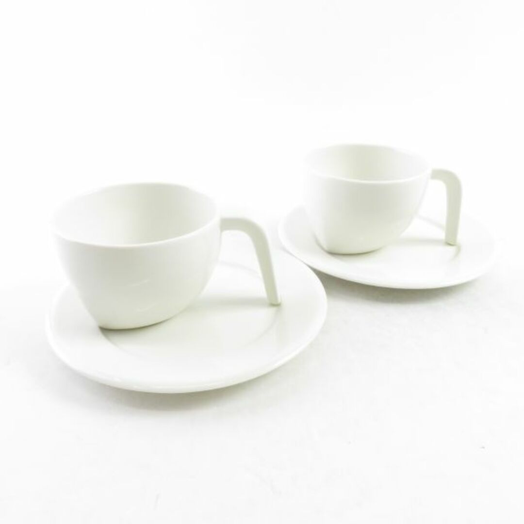 美品 iittala イッタラ EGO カップ&ソーサー 2客 ホワイト ペア