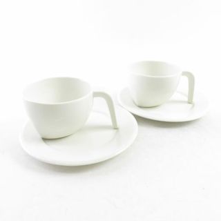 イッタラ(iittala)の美品 iittala イッタラ EGO カップ＆ソーサー 2客 ホワイト ペア コーヒー ティー 北欧 フィンランド SY6095B3 (グラス/カップ)