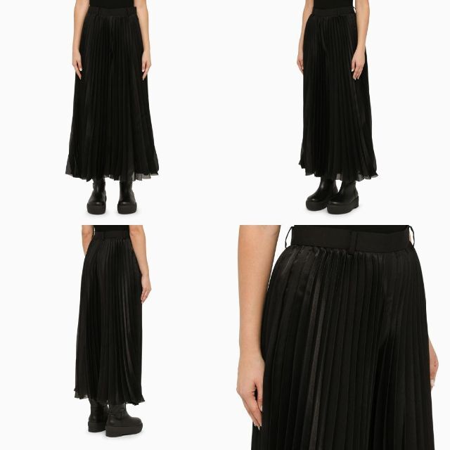 サイズ1 SACAI 22AW プリーツ パンツ 黒 新品 定価82500円 サイズ1 SACAI 22AW プリーツ パンツ 黒 新品 定価82500円